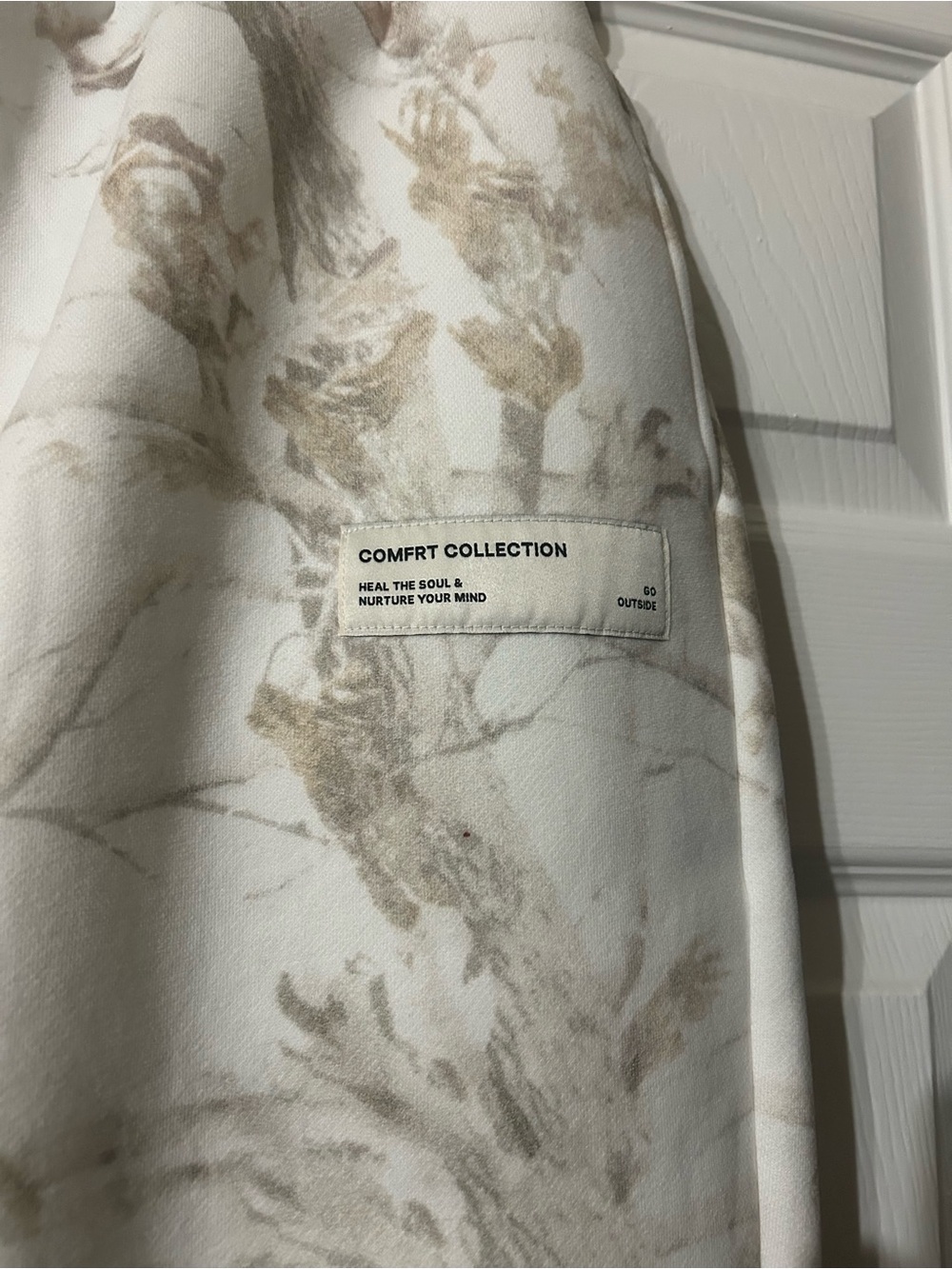 Neutral Tan Patterned Joggers - Picture 2 of 3